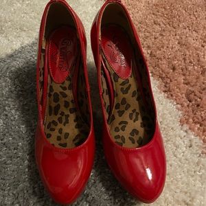 Unlisted by KC red shoes EUC